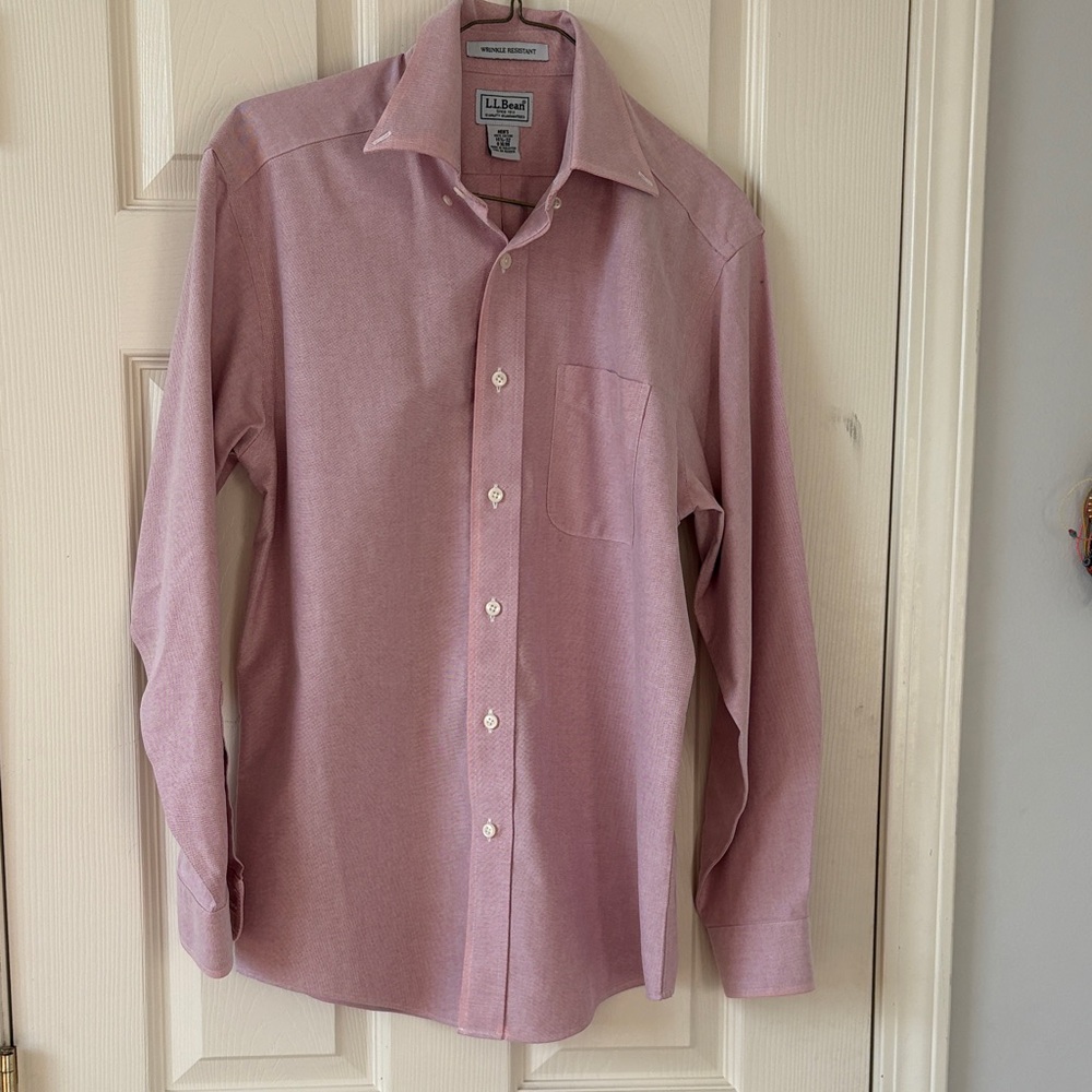 L.L. Bean Men's Soft Pink Dress Shirt